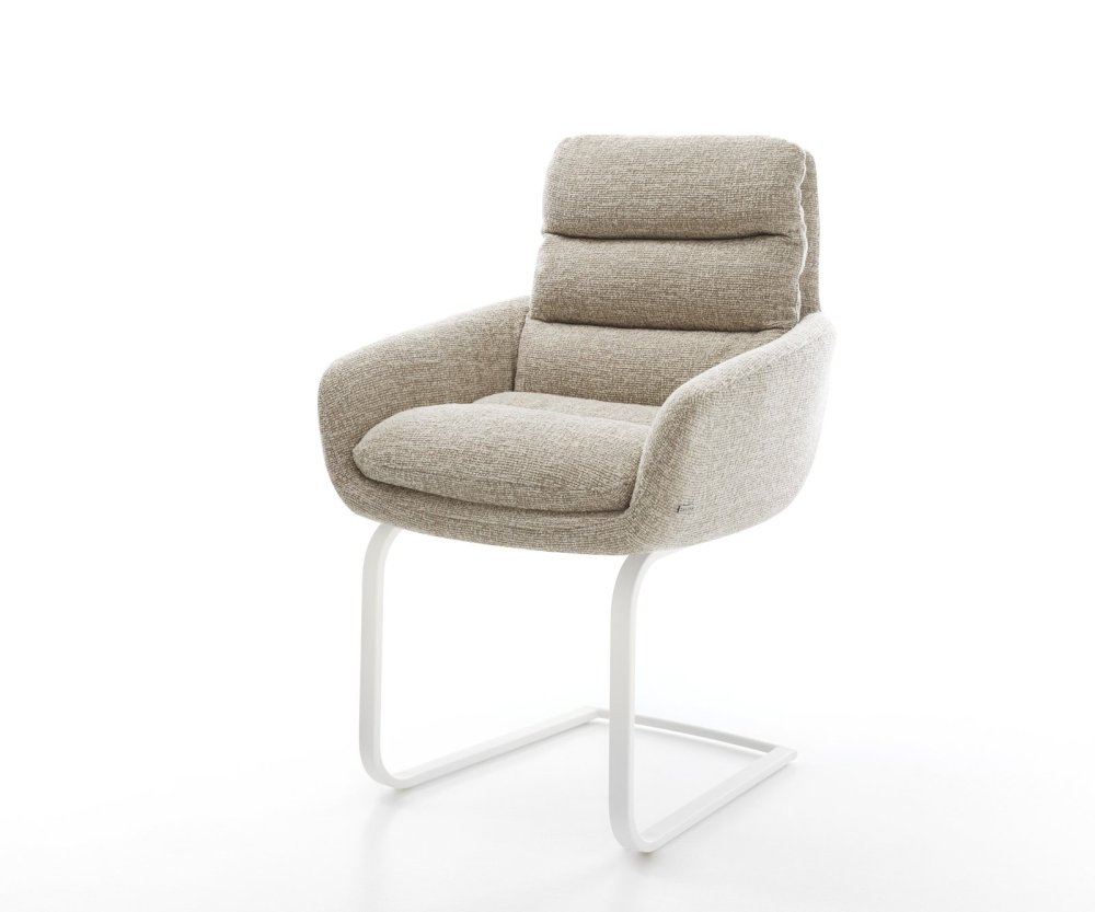 Konzolová jedálenská stolička Abelia-Flex s opierkami tkanina mäkká