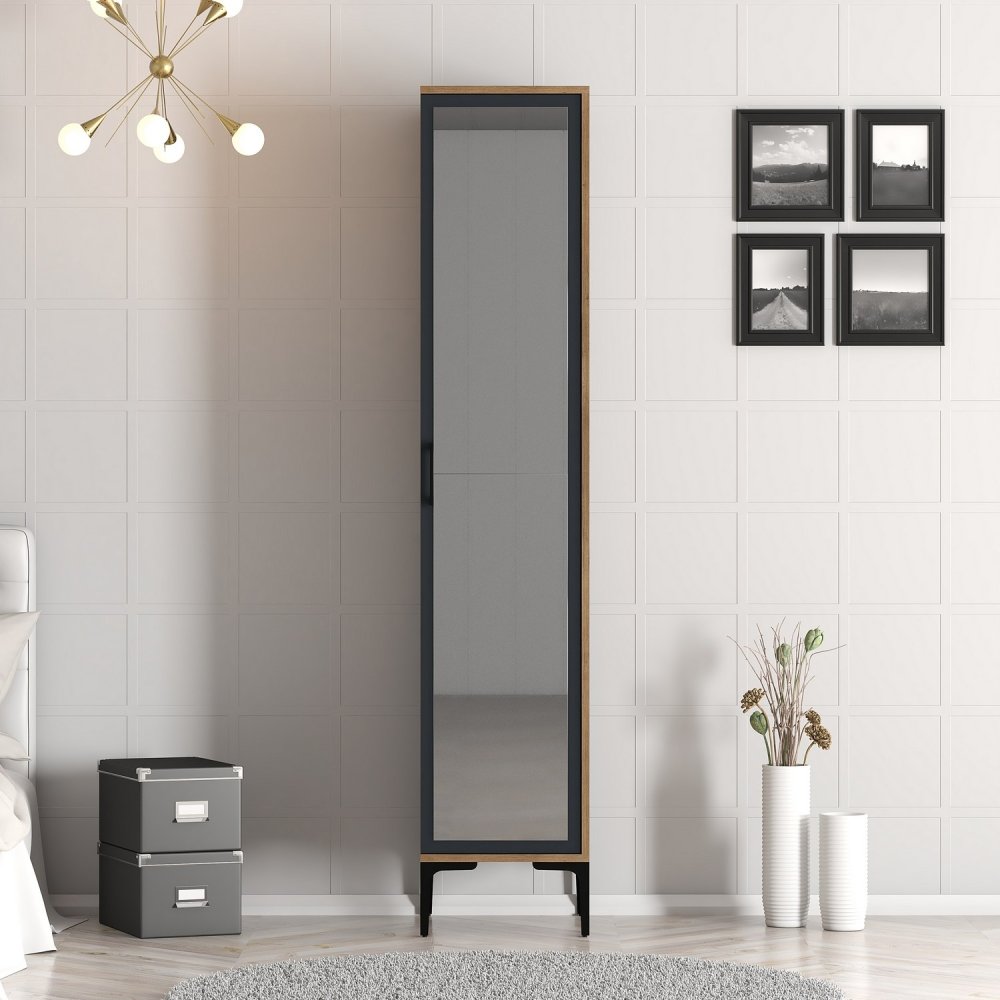 Šatní skříň Kumsal R - Walnut, Anthracite (obrázek 8)