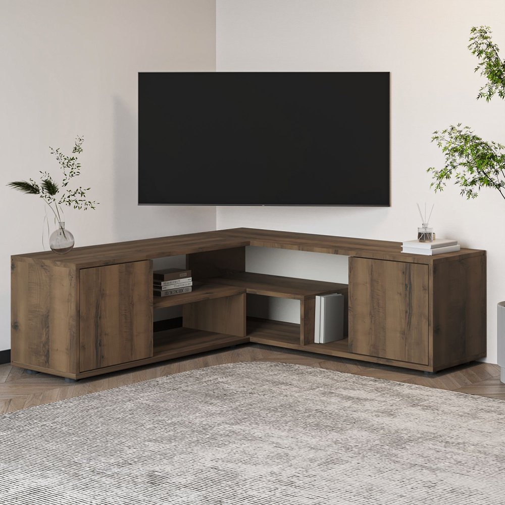 TV rohový stolek Rosa - Antique Walnut (obrázek 6)