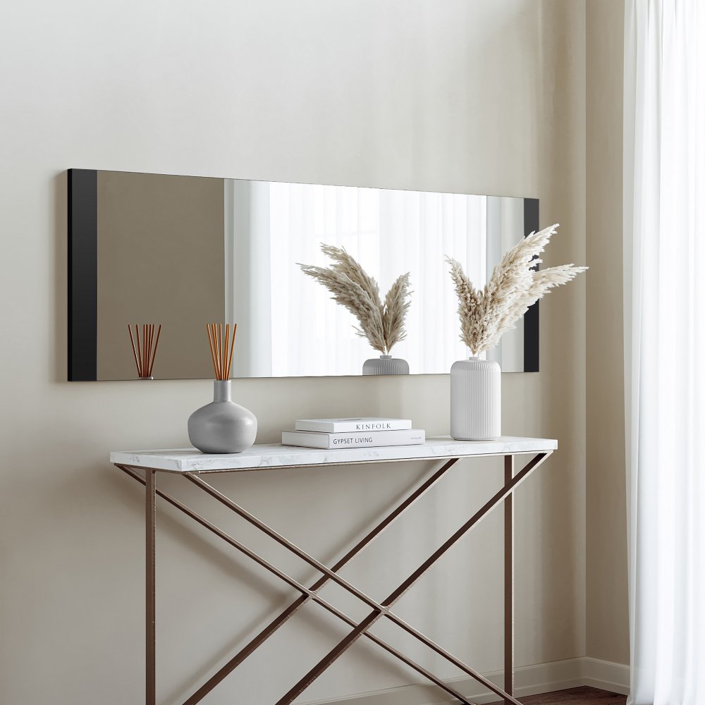 Zrkadlo Boy Aynası Dekoratif Basic Siyah 40x120