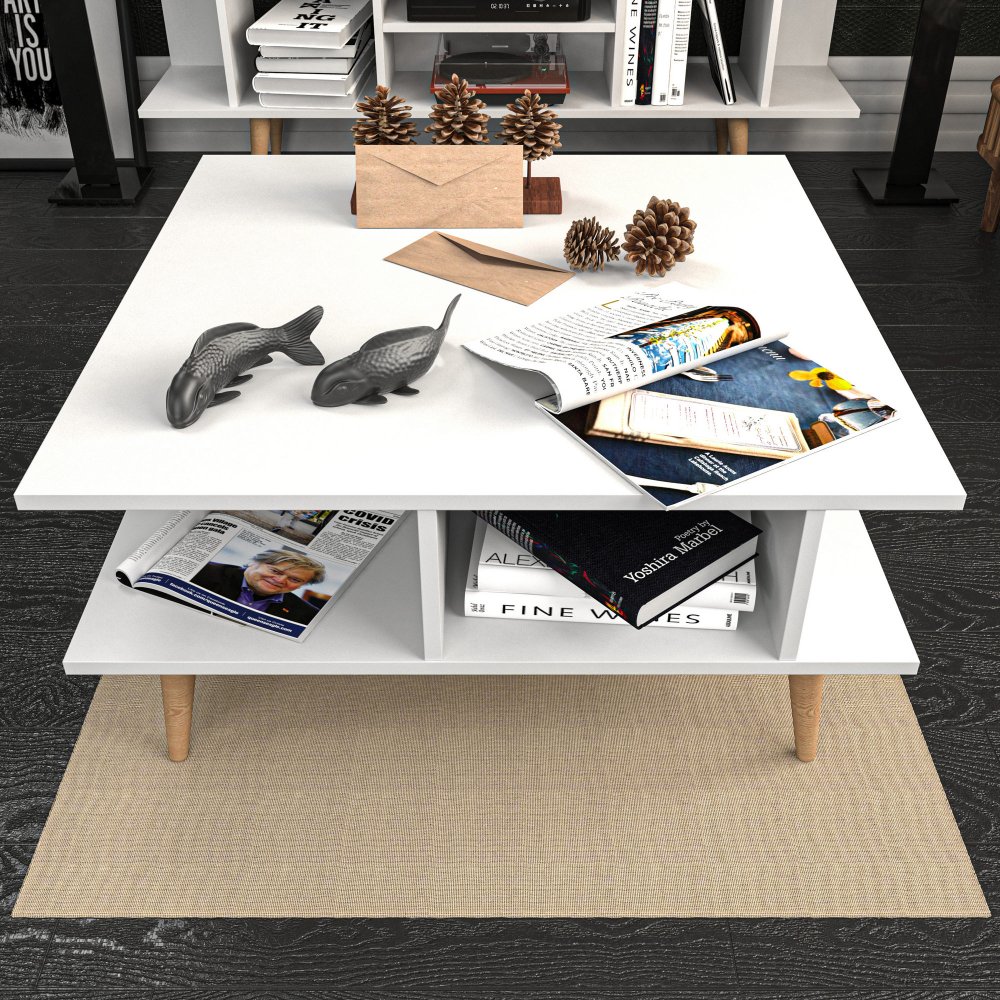 Konferenční stolek Akya Coffee Table - White (obrázek 5)
