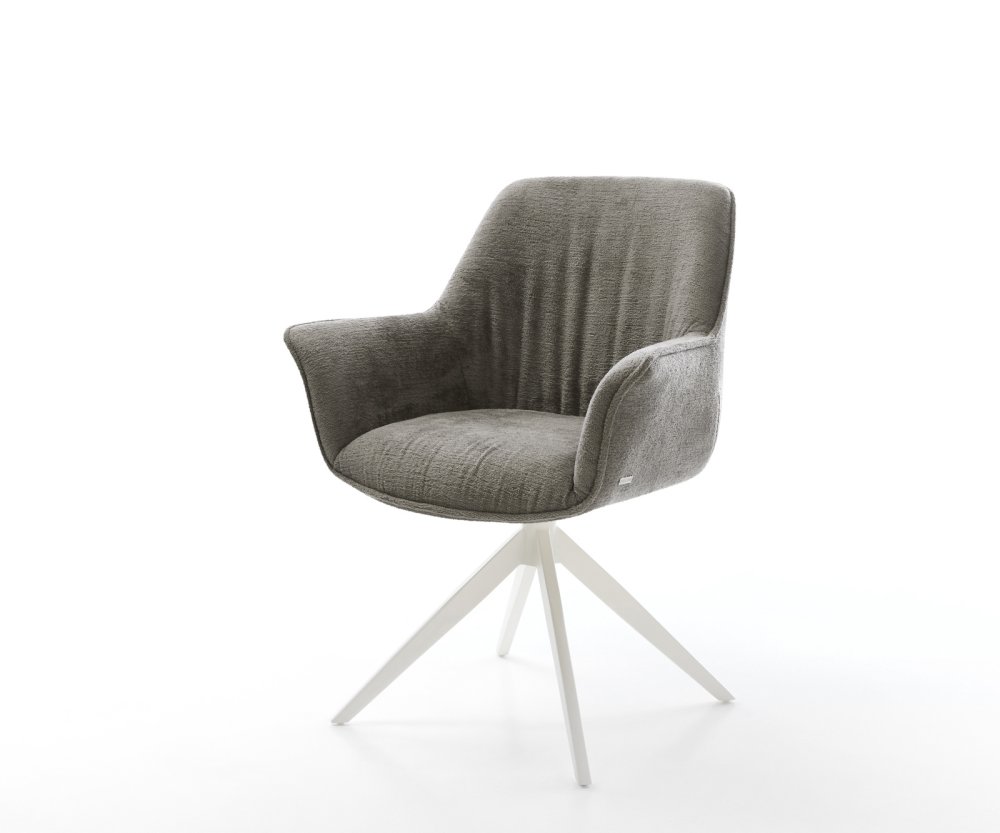 Jedálenská stolička Keila-Flex s opierkami bouclé mäkký tmavobéžová