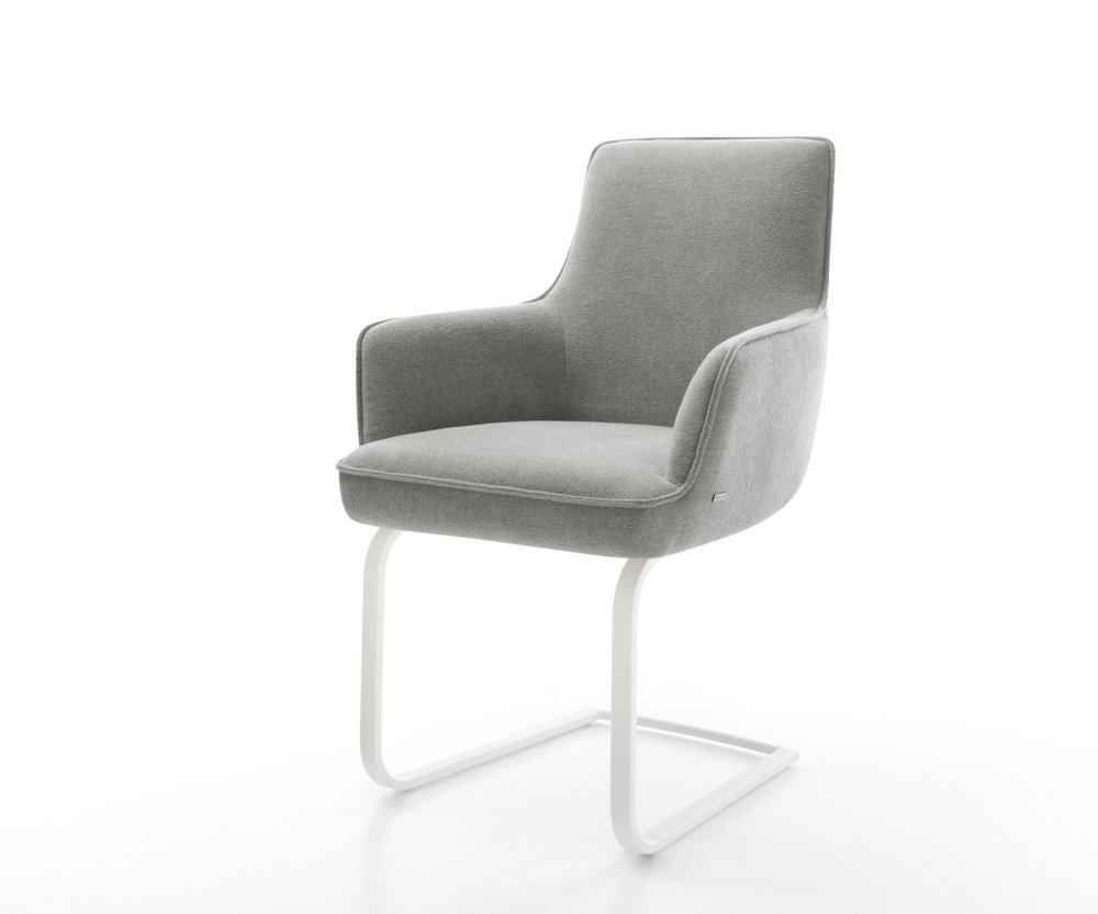 Konzolová jedálenská stolička Heira-Flex s opierkami texturovaná látka