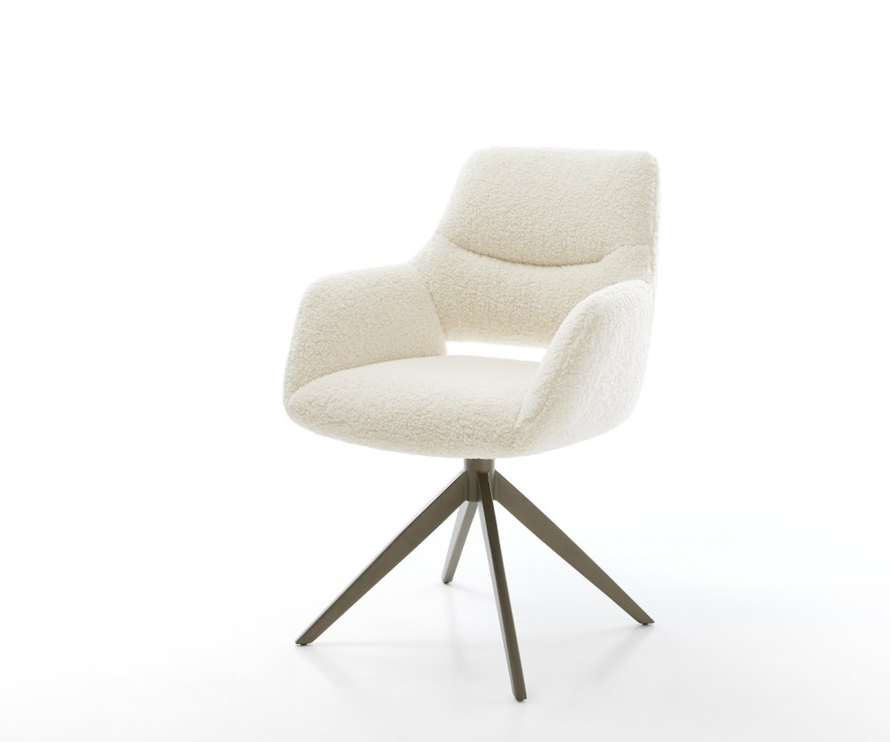 Jedálenská stolička Yago-Flex s opierkami teddy béžová krížová