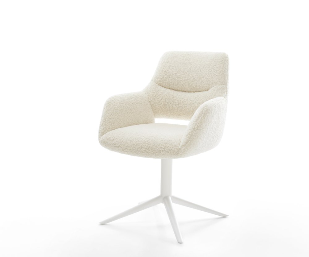 Jedálenská stolička Yago-Flex s opierkami teddy látka béžová krížová