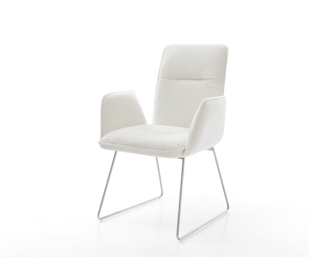 Jedálenská stolička Vinja-Flex bouclé mäkký béžová tenká podstava