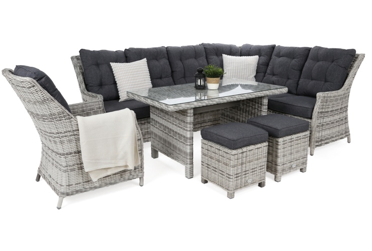 Záhradná rohová sedacia súprava ALICANTE