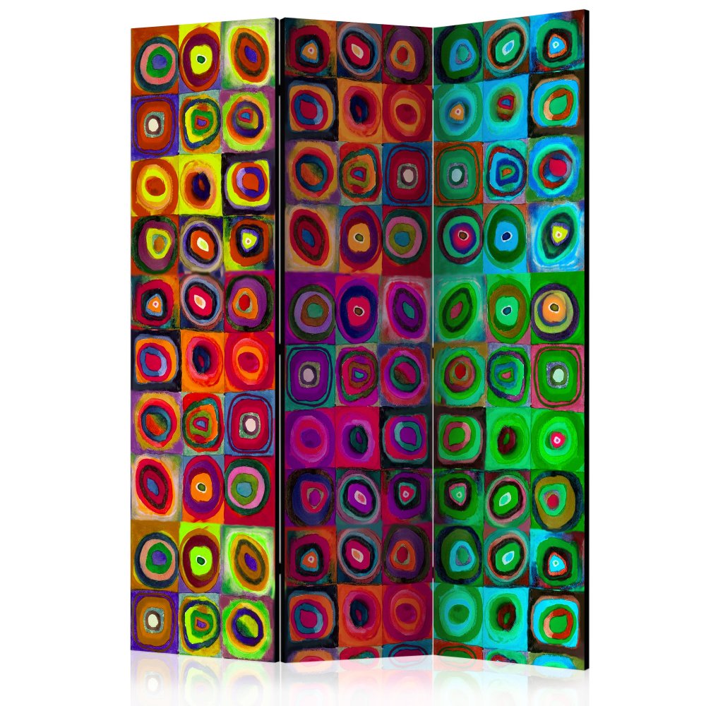 Levně Paraván Colorful Abstract Art Dekorhome 135x172 cm (3-dílný)