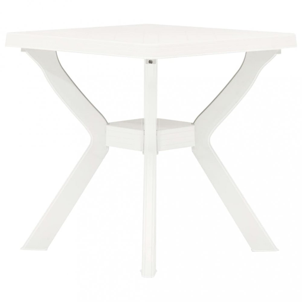 Zahradní bistro stolek plast Dekorhome Bílá,Zahradní bistro stolek plast Dekorhome Bílá
