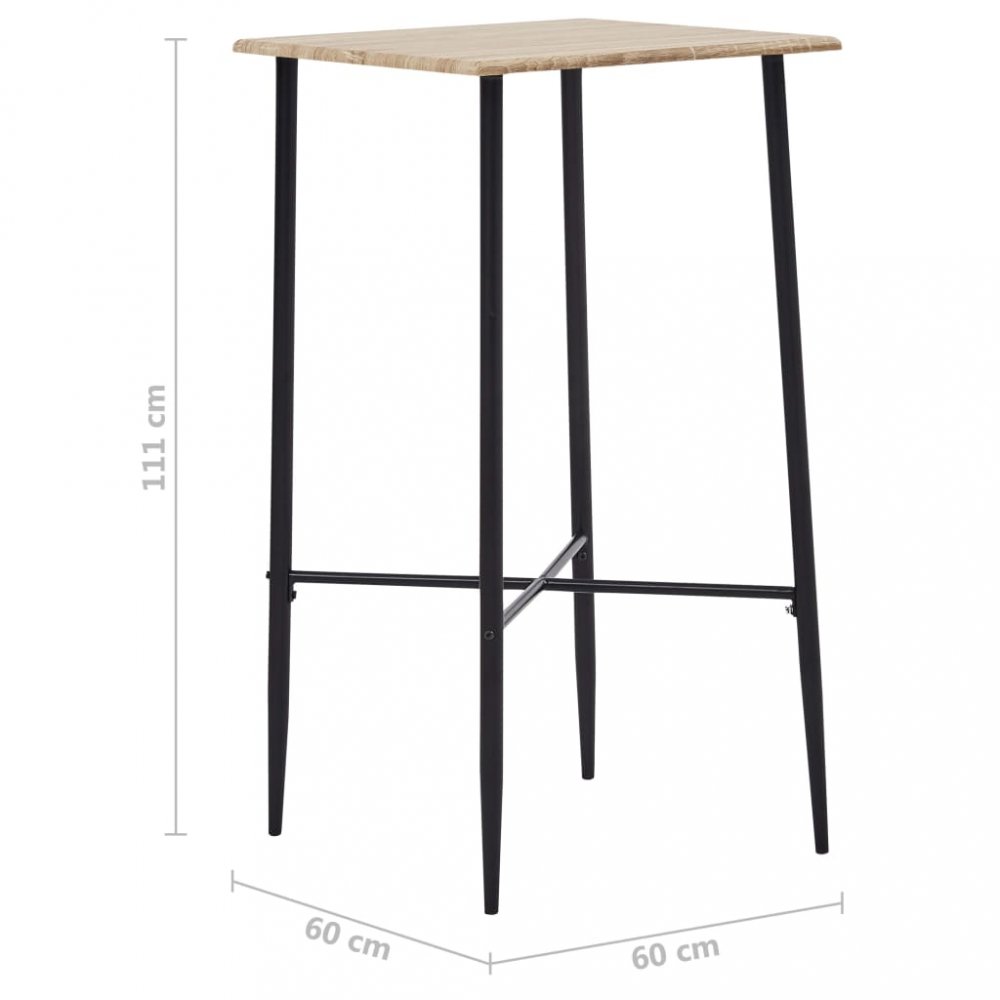 Barový stůl 60x60cm Dekorhome Černá