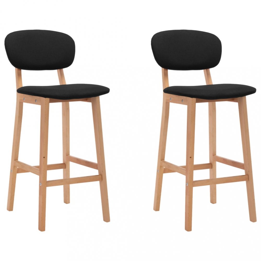E-shop Barová židle 2 ks  Černá,Barová židle 2 ks  Černá