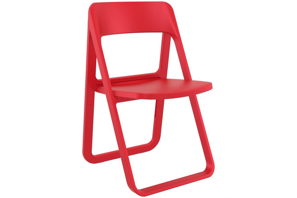 Záhradná stolička skladacia Dekorhome Červená