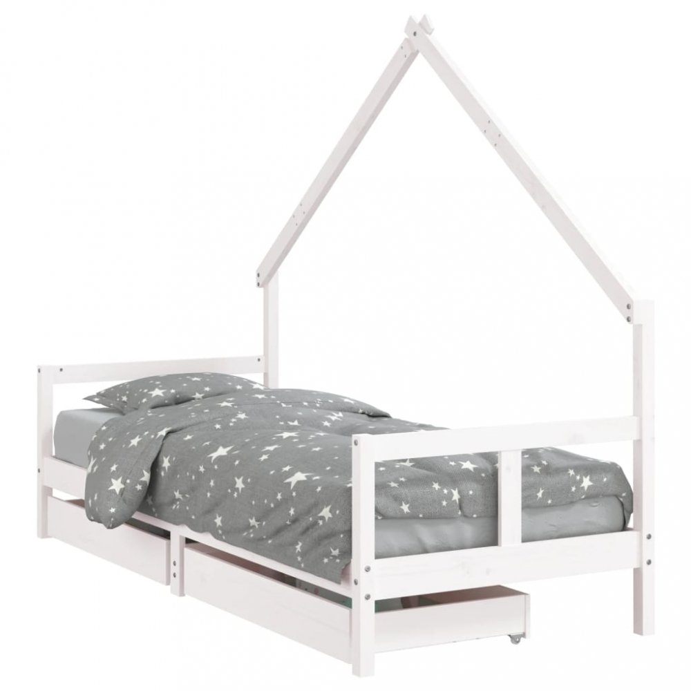 Detská domčeková posteľ so šuplíkmi Dekorhome 80 x 200 cm