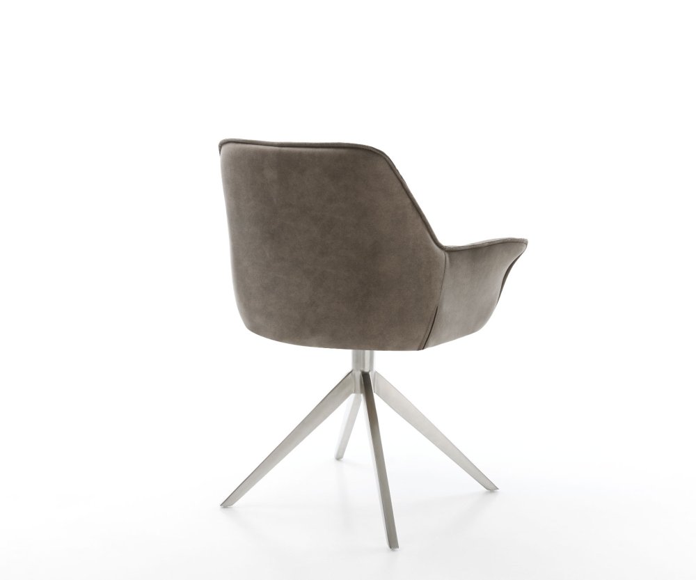 Jídelní židle Kaira-Flex taupe vintage křížová podnož široká Obrázek