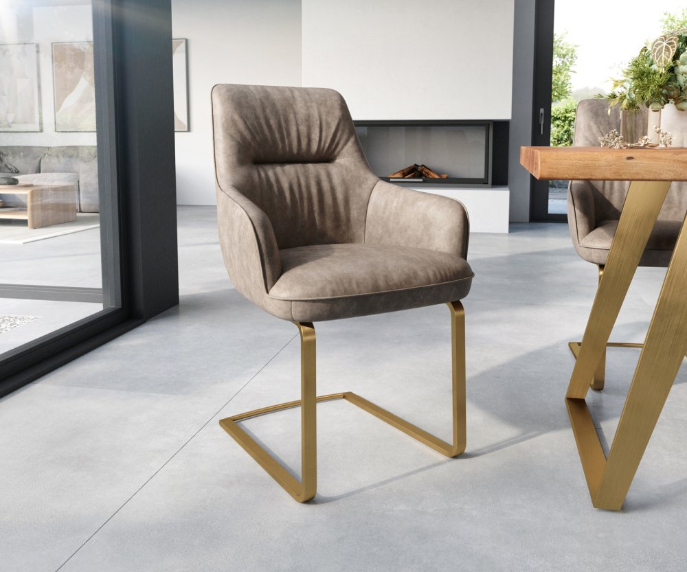 Jídelní židle Zelia-Flex s područkou konzolová podnož plochá