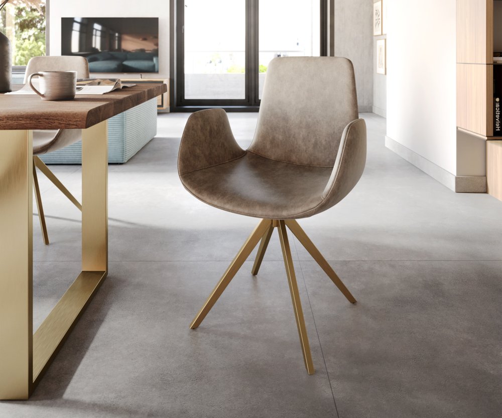 Otočná židle Ilia-Flex s područkami křížová podnož hranatá