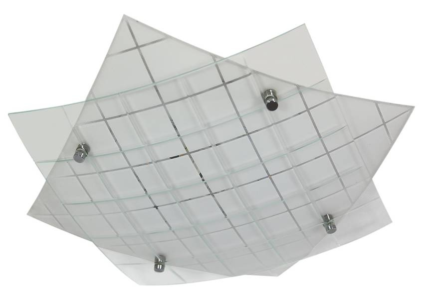 LED stropná lampa, studená biela, 31 cm, sklo, Dublos