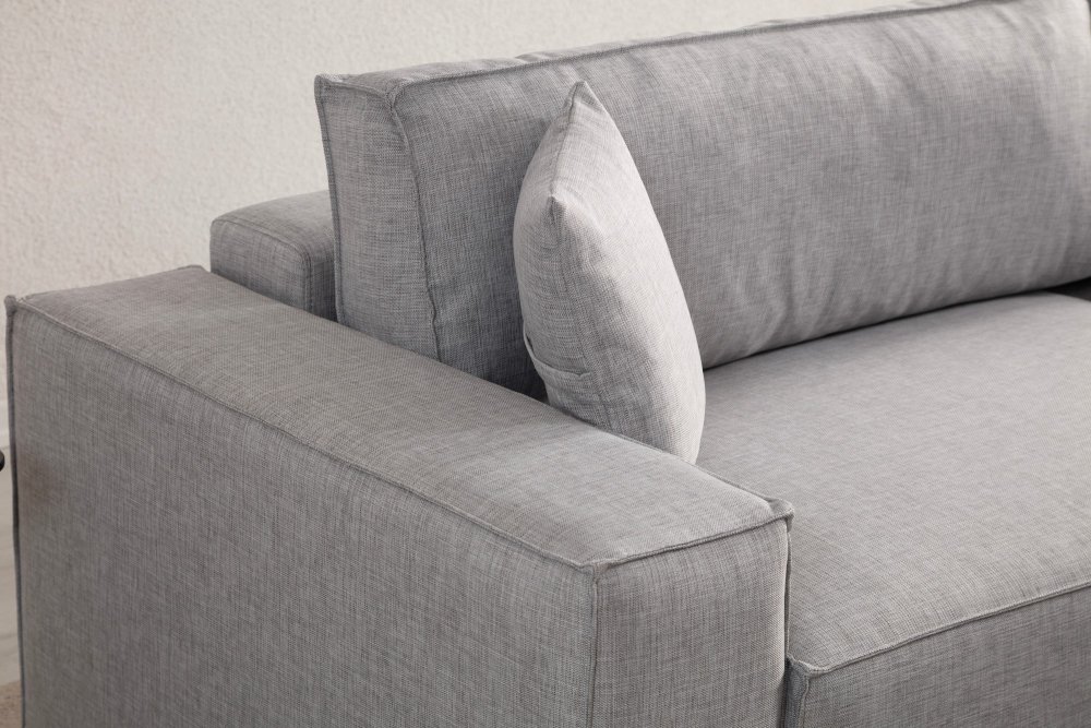 Rohová rozkládací pohovka Pırlo Corner Right - Light Grey (obrázek 8)