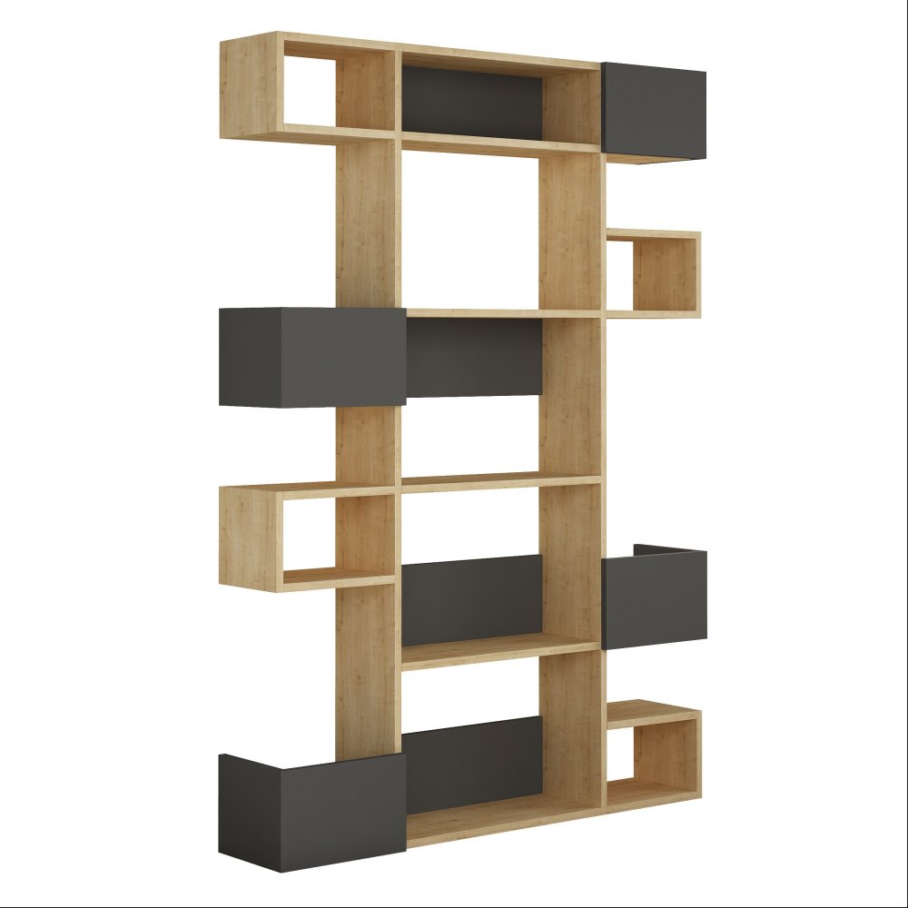 Knihovna Niho - Oak, Anthracite (obrázek 3)