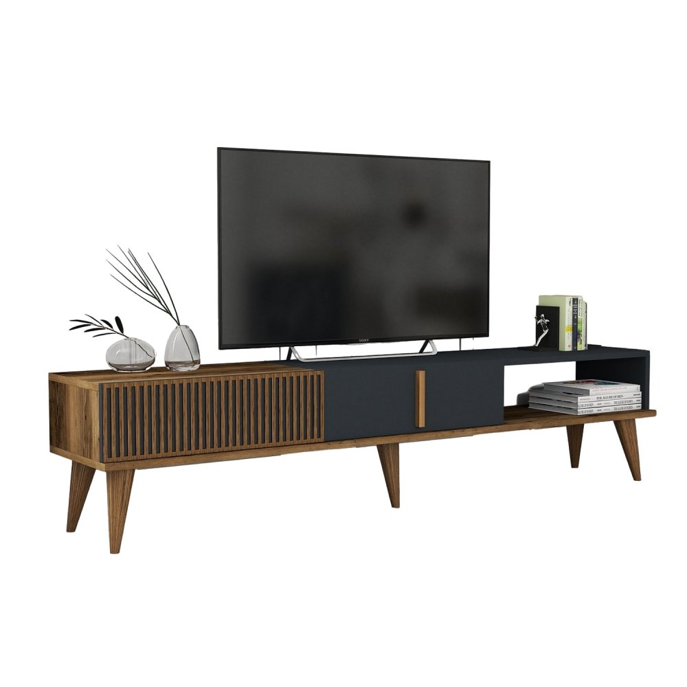 TV stolek Milan Alt - Walnut, Anthracite (obrázek 6)