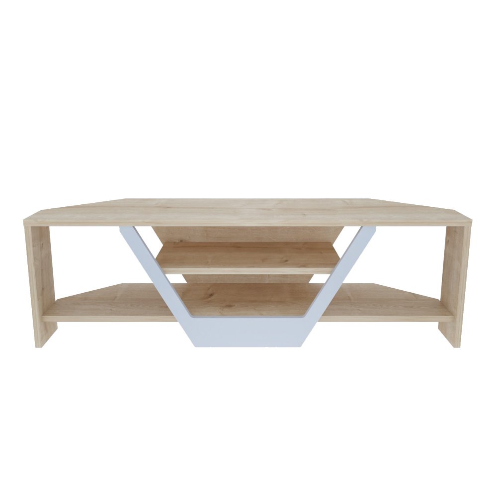 TV stolek Sares - Oak, White (obrázek 4)