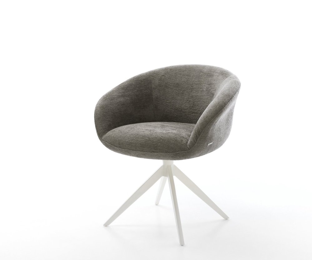 Jedálenská stolička Vinka-Flex s opierkami bouclé mäkký tmavobéžová