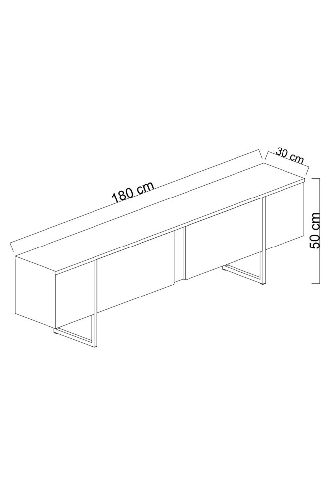 TV stěna / Sestava pod TV Luxe - Anthracite, Silver (obrázek 3)