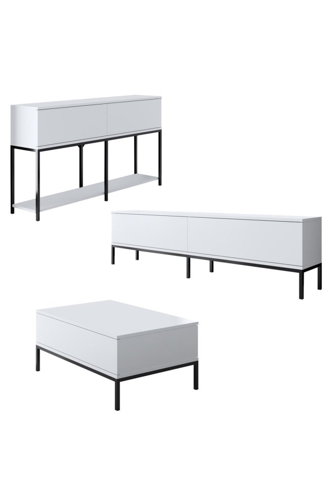 Living Room Furniture Set Lord - Black, White (obrázek 4)