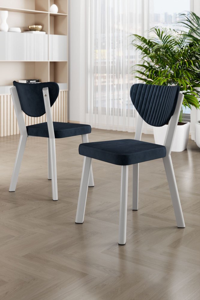 Súprava stoličiek (4 kusy) Arfe - Anthracite, White