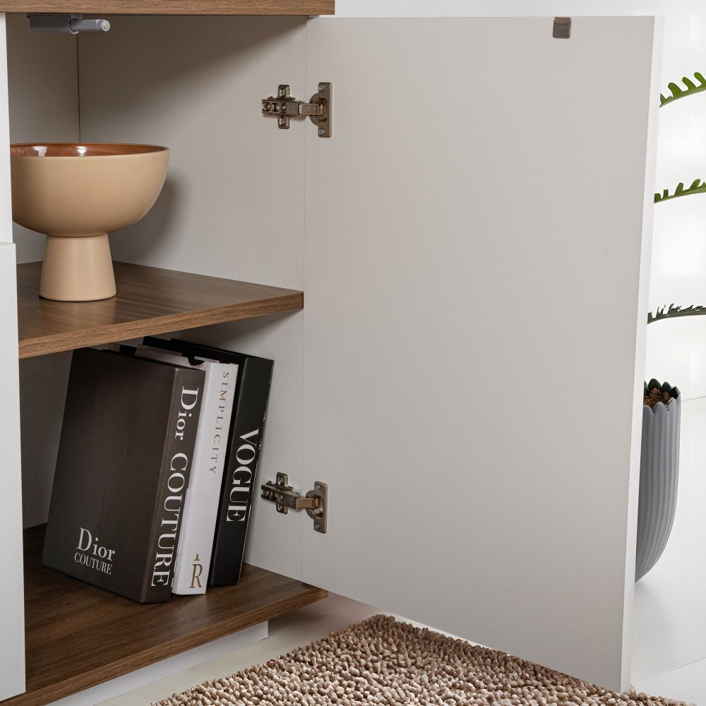 Konzolový stolek Arista - White, Walnut (obrázek 6)