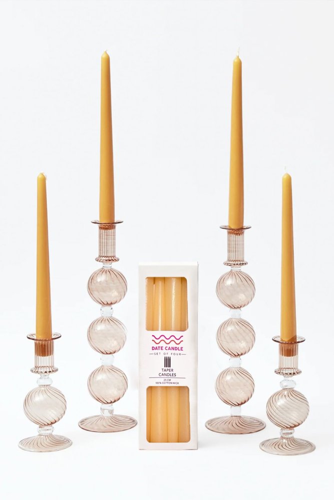 Candle Set (4 Pieces) Pastel 4 - Orange