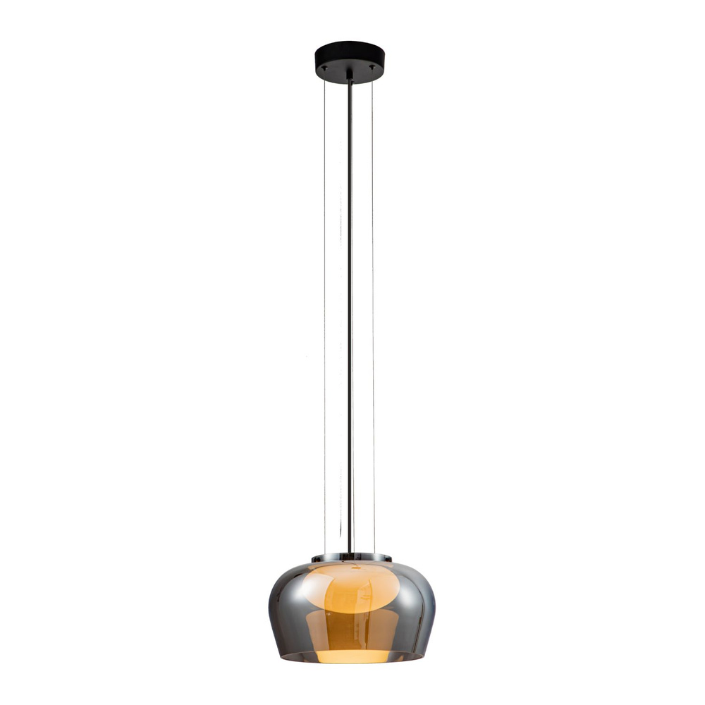 Lampa wisząca Insieme 35 szklana klosz dymiony nad stół do salonu