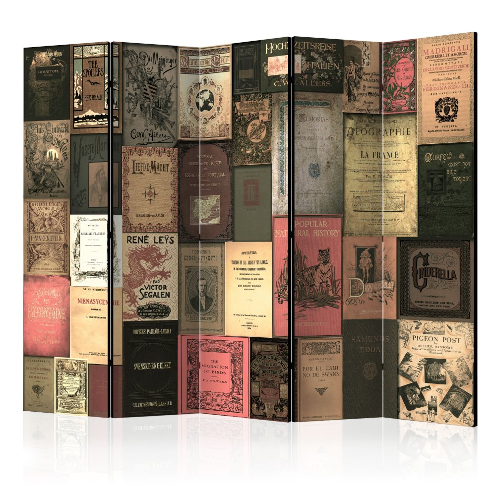 Paraván Books of Paradise Dekorhome 225x172 cm (5-dílný),Paraván Books of Paradise Dekorhome 225x172