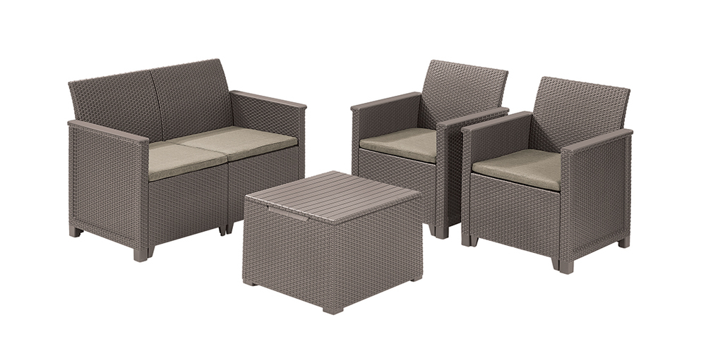 EMMA 2 seaters sofa set - Allibert Cappuccino Obrázek