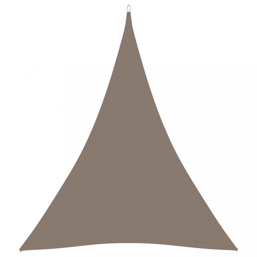 Stínící plachta trojúhelníková 5 x 7 x 7 m oxfordská látka Dekorhome Šedohnědá taupe