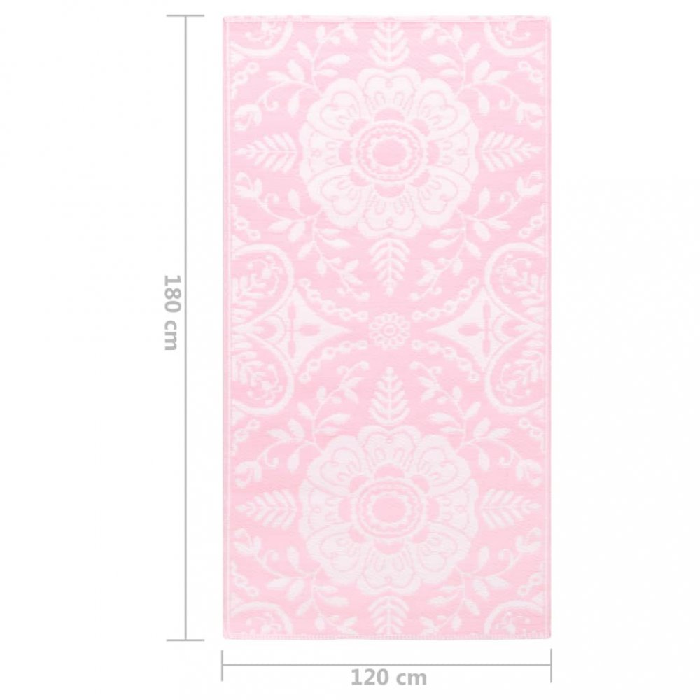 Vonkajší koberec ružová PP Dekorhome 120x180 cm