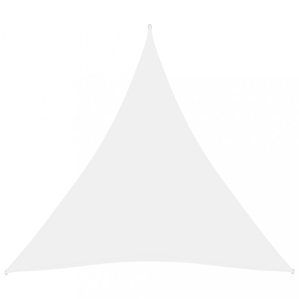 Levně Plachta proti slunci oxfordská látka trojúhelník 3,6 x 3,6 x 3,6 m Dekorhome Bílá
