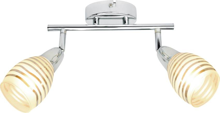 Nástenná LED páska 2X10W E14 chróm JUBILAT