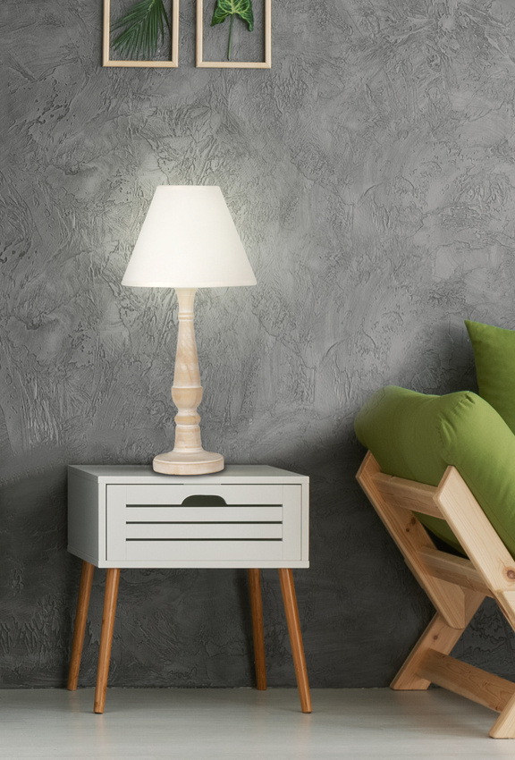 Stolová lampa, kancelárska, biela, 42 cm, 40 W, E14, Folclore