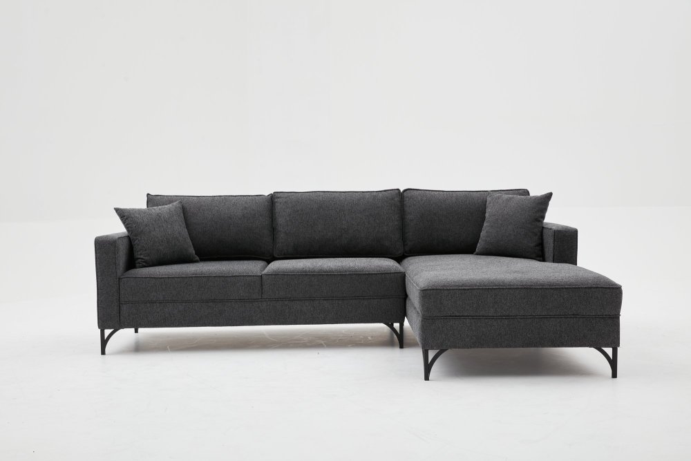 Rohová sedací souprava Berlin Right - Anthracite, Black (obrázek 3)