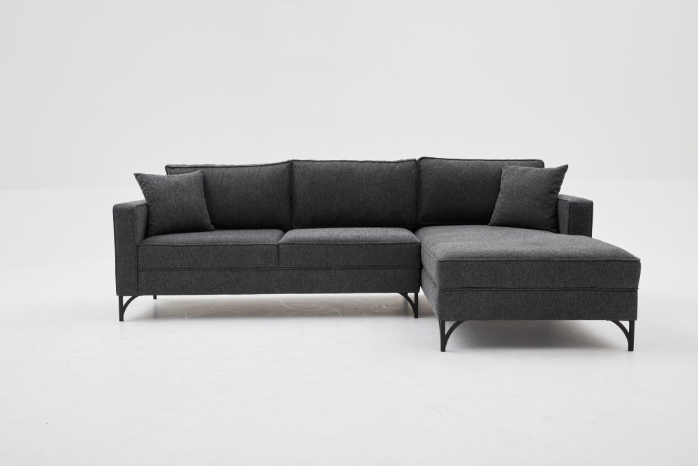 Rohová sedací souprava Berlin Right - Anthracite, Black (obrázek 5)