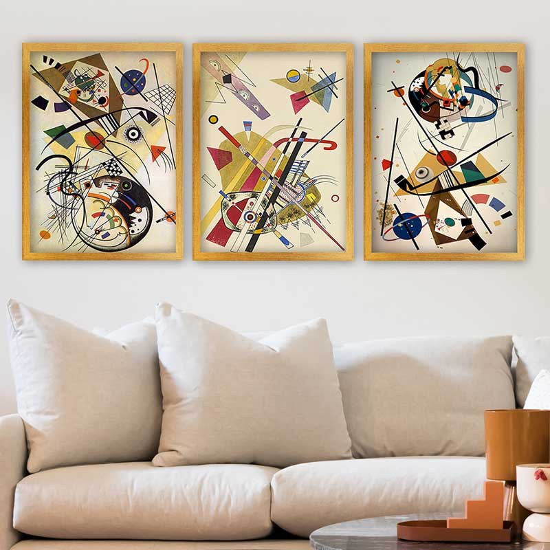 Dekoratívny rámovaný obraz (3 kusy) 3AC_UN2962870_3545