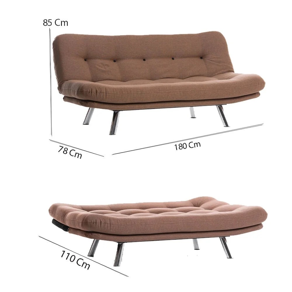 Trojmístná rozkládací pohovka Misa Small Sofabed - Light Brown (obrázek 3)