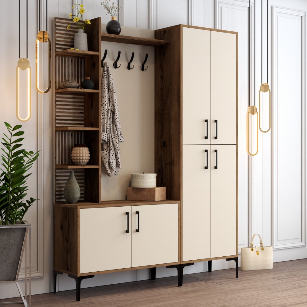 Predsieňová stena Viyana DA - Walnut, Cream