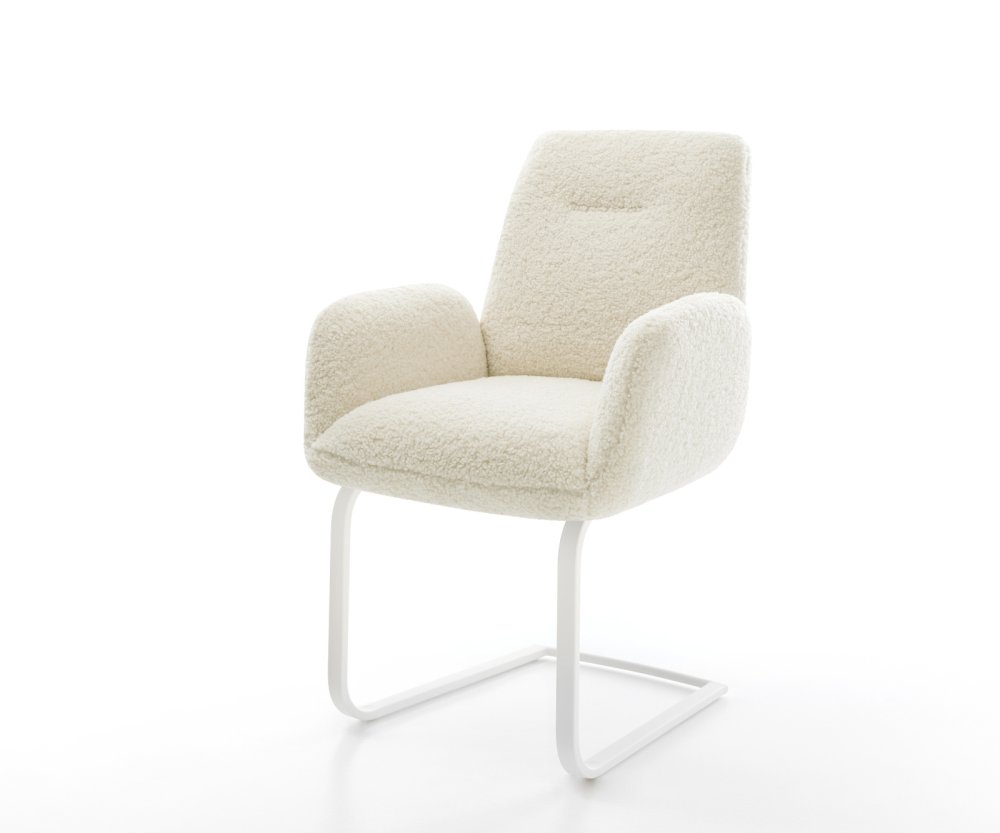 Konzolová jedálenská stolička Zoa-Flex teddy látka béžová konzolová