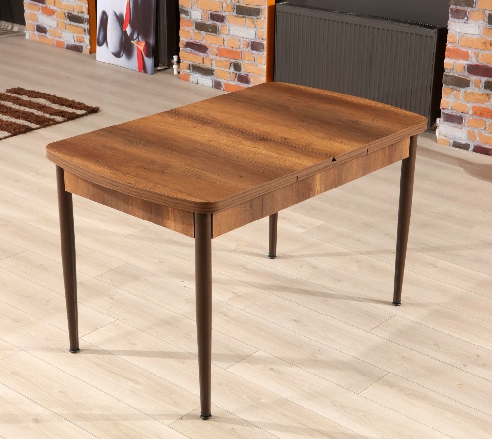 Extendable Dining Table Trend Barok - Walnut, Brown