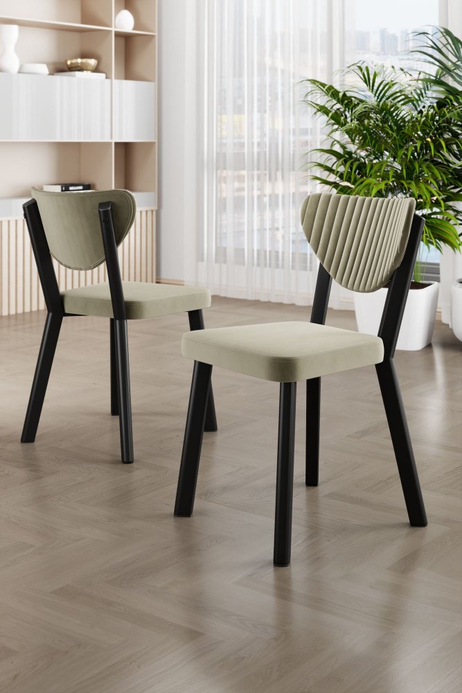 Súprava stoličiek (4 kusy) Arfe - Cream, Black