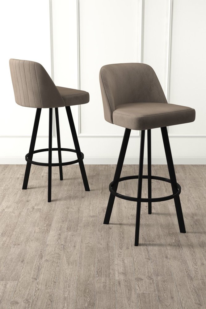 Bar Stool Set (4 Pieces) Atex - Cappuccino, Black