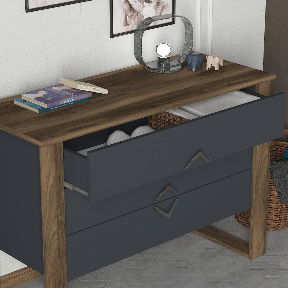 Komoda Bumerang - Walnut, Anthracite (obrázek 5)