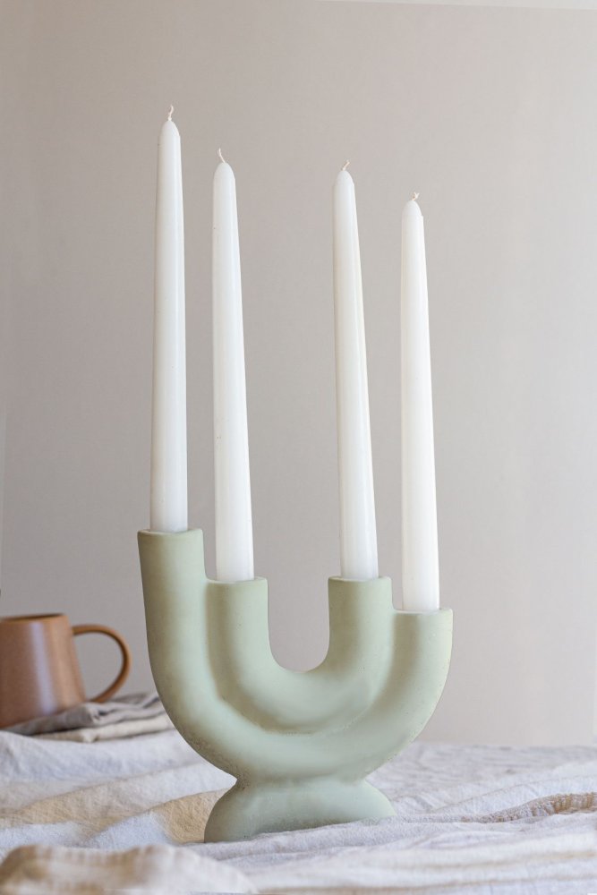 Candlestick Set (5 Pieces) Four Arms - Khaki v2